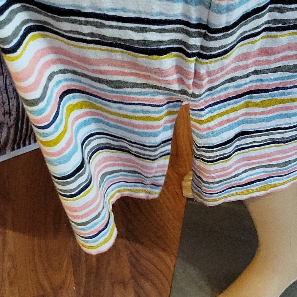 NWOT T By Talbots Women's Short-Sleeve Striped Dress Size S_12